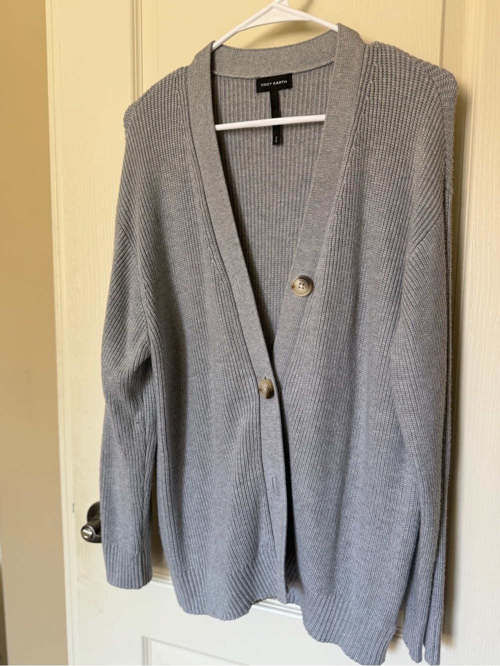 Cozy Earth Oversized Classic Cardigan Grey Size M